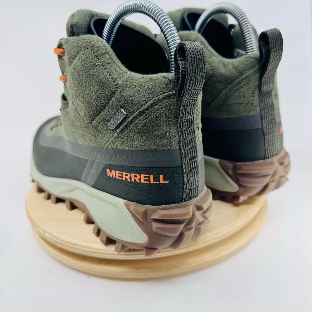 Merrell Thermo Snowdrift Mid Shell boots Mens 8 Green Waterproof snow winter NEW